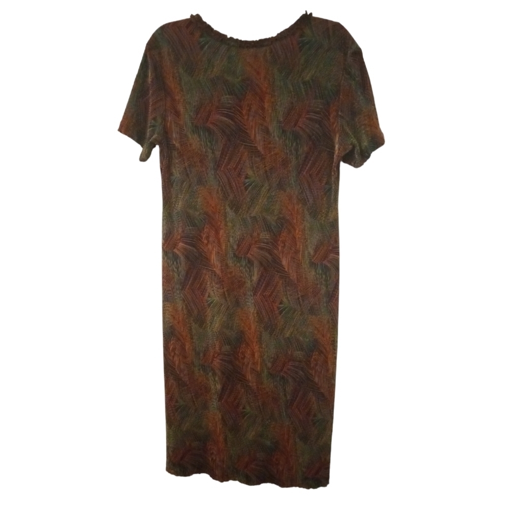 Vintage 90's Shimmering Event Dress Robbie Bee Metallic Multicolored Pullover 10 - Picture 4 of 5